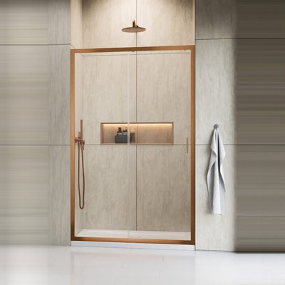 Radaway Alienta DWJ Sliding Shower Door — 1000mm / Brushed Copper