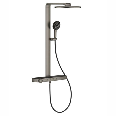 GROHE Rainshower Aqua Pure round head shower system in anthracite