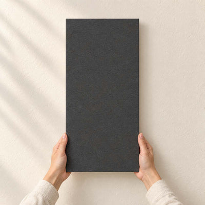 Archicross Base Black Matt (R10) 60x30cm – full tile held in hands – product render