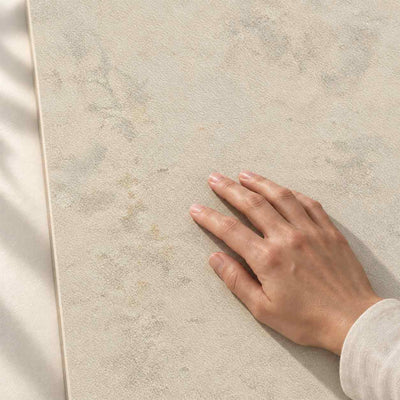 Archicross Concept White Structure A (R11) 60x30cm – hand touching finely textured Structure A surface – product render