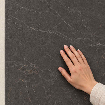 Archicross Stone Black Structure A 30x60cm – hand touching relief surface – product render