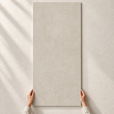 Architeq Beige Matt 120x60cm porcelain tile – full tile held in hands – product render