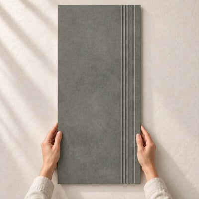 Architeq Green Step Tile Matt 30x60cm porcelain tile – full tile held in hands – product render