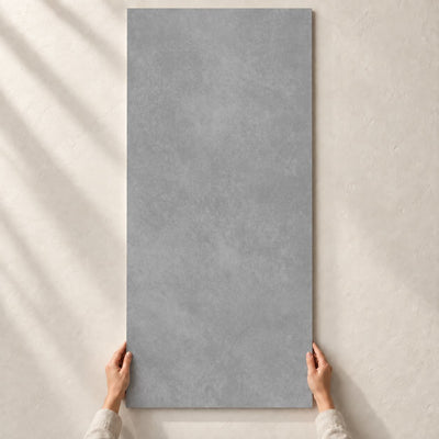 Architeq Grey Matt 120x60cm – full tile held in hands – product render