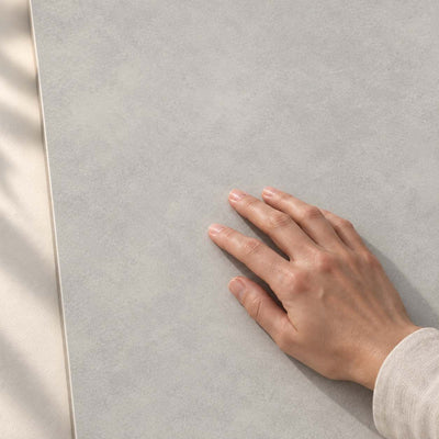Architeq Light Grey Matt 120x60cm – hand touching matt tile surface – product render