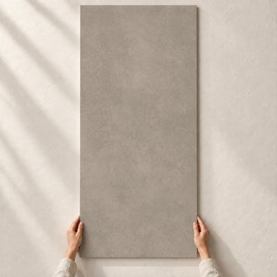 Architeq Mocca Matt 120x60cm – full tile held in hands – product render
