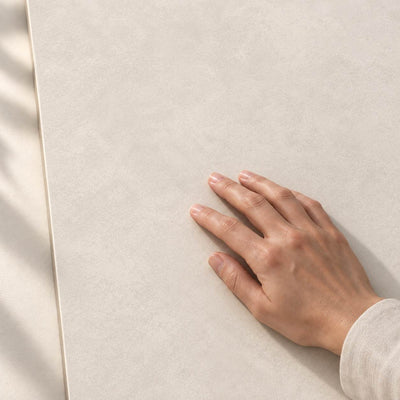 Architeq White Matt 120x60cm – hand touching tile surface – product render