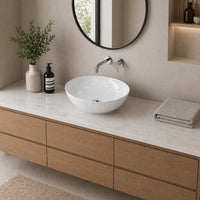 Luna Countertop Washbasin - White