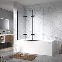 Gulietta Black 3-Wing Bath Screen