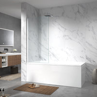 Gulietta Chrome 1-Wing Bath Screen