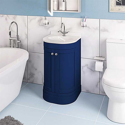Eastbrook Hardwick Matt Cobalt Blue 2 Door Vanity Unit