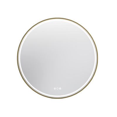 Ersa 80cm Round LED Bathroom Mirror — Brushed Gold