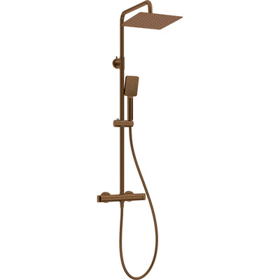 Shower column with shower mixer thermostatic — Brushed Copper