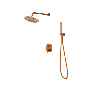 Orion Concealed Shower Set Rain Shower — Brushed Copper