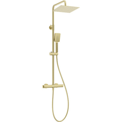 Shower column with shower mixer thermostatic — Brushed Gold