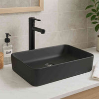 Pasana Countertop Washbasin - Matte Black - Bathroom Store Ireland