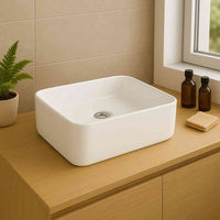 Luneza Grande Countertop Washbasin - White - Bathroom Store Ireland