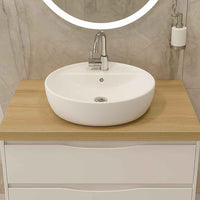 Caribe Countertop Washbasin - White - Bathroom Store Ireland