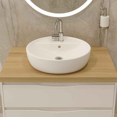 Caribe Countertop Washbasin - White - Bathroom Store Ireland