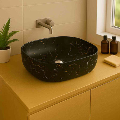 Fuego Countertop Basin Black Stone - Bathroom Store Ireland