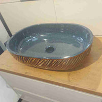Aleta Countertop Washbasin - Blue - Bathroom Store Ireland
