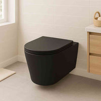 Nexus Matt Black Wall Hung Toilet - Gulietta
