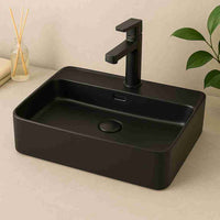 Lara countertop washbasin - Black - Bathroom Store Ireland