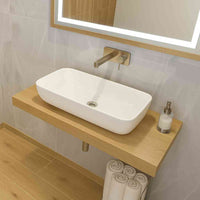 Toro Countertop Washbasin - White - Bathroom Store Ireland
