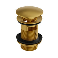 Orion Brushed Gold Click-Clack Basin Waste (With Overflow) - Bathroom Store