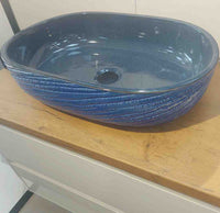 Alita Countertop Washbasin - Blue - Bathroom Store Ireland