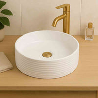 Emerald Round Countertop Basin - White - Glacier Ceramic