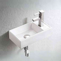 Alexandrite Wall Mounted Basin - Basin Right - Glacier Ceramic