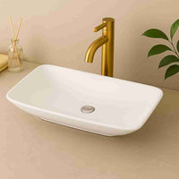 Nina White Countertop Washbasin - Short - Bathroom Store Ireland