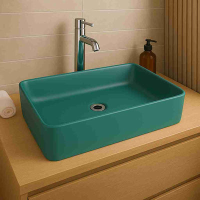 Pasana Countertop Washbasin - Green - Bathroom Store Ireland