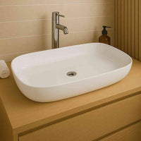Kratos Countertop Washbasin - White - Bathroom Store Ireland