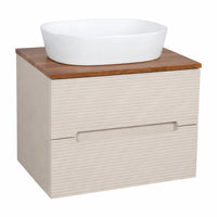 Monza Plus 600mm Wall-Hung Bathroom Vanity Unit - Beige | Green | Black