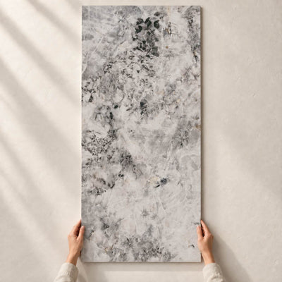 Cristal Cathedral Naturale Semi-Polished 120x60cm – full tile held in hands – product render