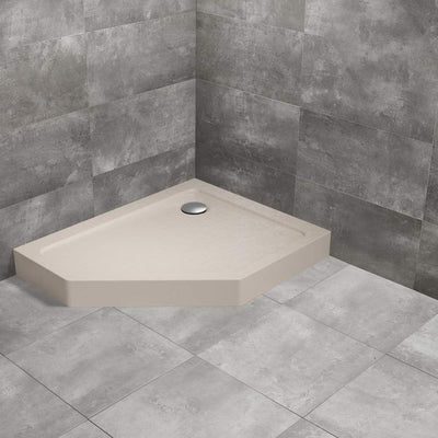 Doros PT E Compact Shower Tray - White Acrylic Left - Radaway