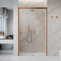 Radaway IDEA DWJ Shower Door - Brushed Copper - 1000mm Left - Radaway