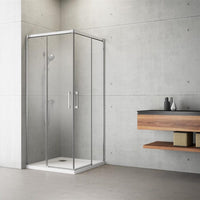 Radaway Idea 8 KDD Recess Shower Enclosure – Chrome, 6mm Glass - 800mm 800mm - Radaway