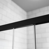 Radaway Idea 8 QL KDJ Shower Enclosure – 8mm Glass, Matte Black - 1000mm Left - Radaway