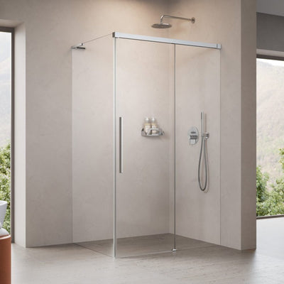 Radaway Idea 8 QL KDJ Shower Enclosure – 8mm Glass, Polished Chrome - 1000mm Left - Radaway