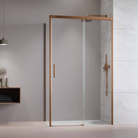 Radaway Idea KDJ Shower Enclosure – Brushed Copper, 6mm Glass - 1000mm Left - Radaway