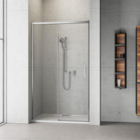 Radaway Idea 8 DWJ Recess Shower Door – Chrome Finish, 8mm Safety Glass - 1000mm LEFT - Radaway