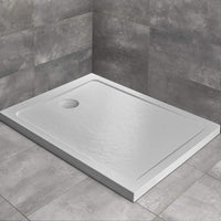Doros F White Stone Shower Tray - 900mm 700mm - Bathroom Store