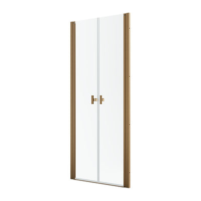 DWD Easy Access Shower Door – Wide Opening & Low Threshold — Brushed Copper / 700mm