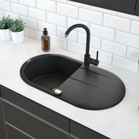 Deante Piva Granite Kitchen Sink – Reversible 1 Bowl - beige - Deante