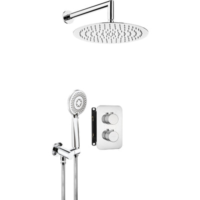 Therm Concealed Shower Set with Thermostatic Box - chrome - Deante