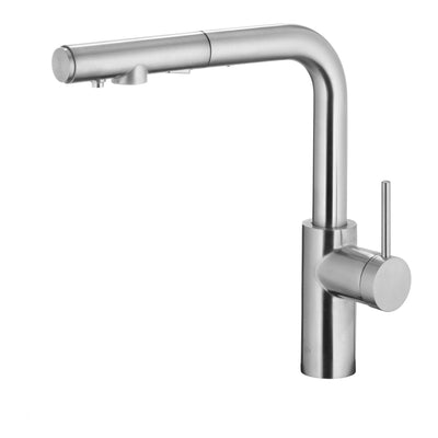 KFA DUERO PURE BASIC pull-out filtering kitchen tap in stainless steel