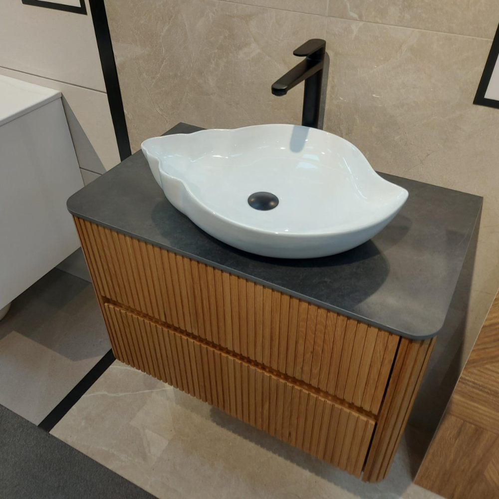 Ex Display Pearl Countertop Washbasin - White